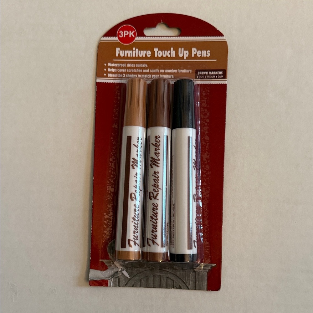 Furniture Touch Up Pens - Brown, Black - 3PK